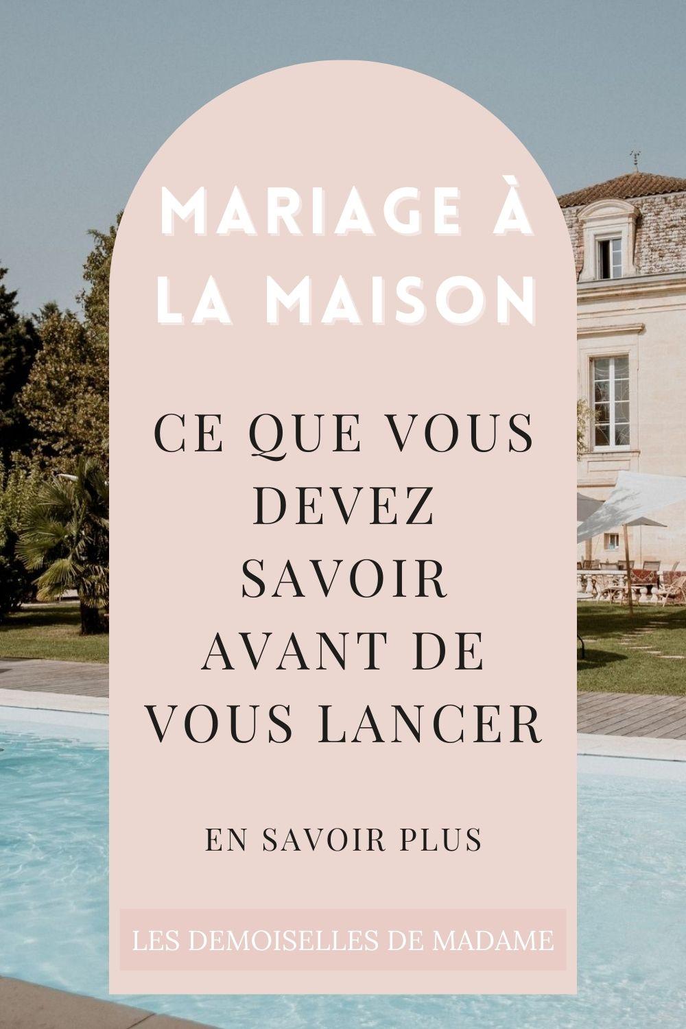 Mariage a la maison