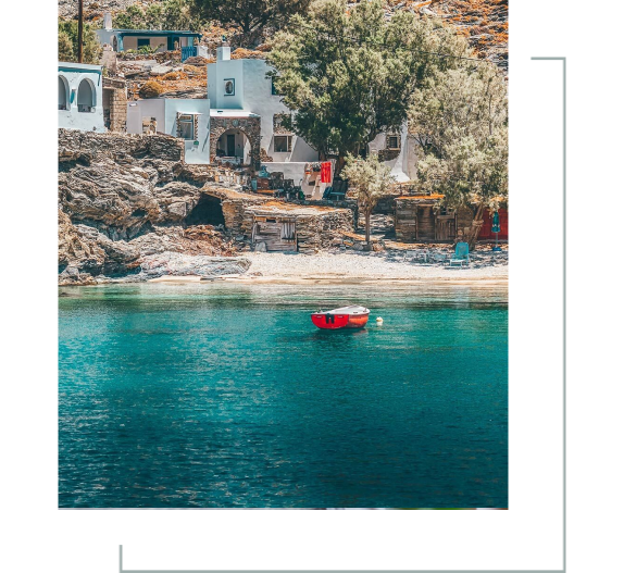 Mariage elopement tinos bateau